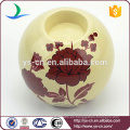 YSch0021-01 flor de cerámica de color rojo flor titular decorativo de vela redonda